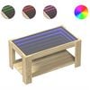 vidaXL Stolik kawowy z LED, dąb sonoma, 93x53x45 cm
