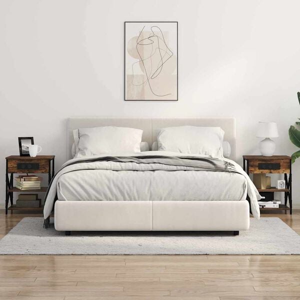vidaXL Szafka Nocna z p&oacute;łką 2 pcs Dąb wędzony 41 x 31 x 51 cm