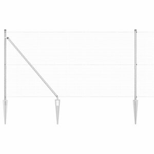 vidaXL Ogrodzenie z drutu spawanego z kolcami 50 x 1,2 m srebrny
