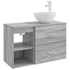 vidaXL Zestaw mebli łazienkowych 2 pcs Szary Sonoma