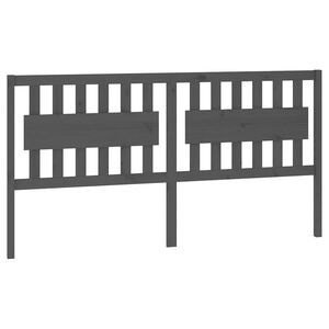 vidaXL Wezgłowie ł&oacute;żka, szare, 185,5x4x100 cm, lite drewno sosnowe