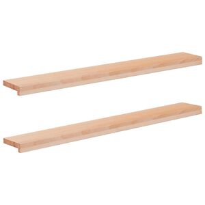 vidaXL Parapety 2 szt. naturalny 110 x 20 x 2 cm Drewno bukowe