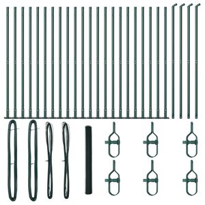 vidaXL Słupek ogrodzeniowy. Zielony 50 x 1,5 m (siatka 13 mm)