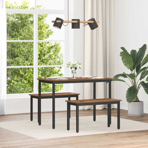 vidaXL ławka Stare drewno 80 x 35 x 45 cm Materiał drewnopochodny