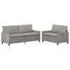 vidaXL Zestaw Sof 2 pcs jasnoszary Welur