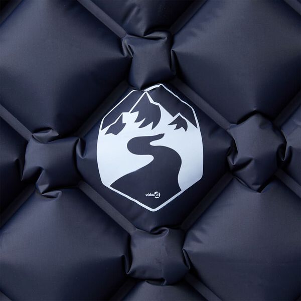 vidaXL Dmuchany materac turystyczny, 1-osobowy, szary, 190x58x6 cm