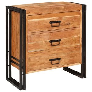vidaXL Bufet z szufladą Brązowy 66 x 33 x 70 cm Lite Drewno Akacji