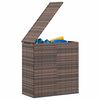 vidaXL Skrzynia na poduszki ogrodowe, rattan PE, 100x49x103,5 cm, brąz