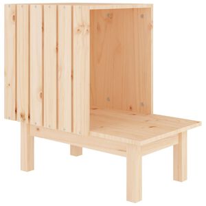vidaXL Domek dla kota, 60x36x60 cm, lite drewno sosnowe