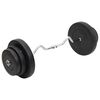 vidaXL Sztanga z gryfem łamanym i obciążnikami, 60 kg