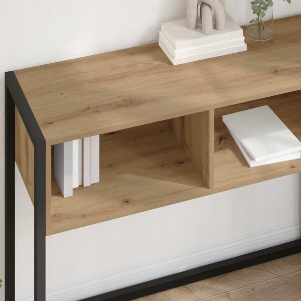 vidaXL Stolik końcowy z szufladą Dąb rzemieślniczy 100 x 36 x 75 cm