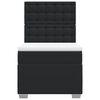 vidaXL Łóżko kontynentalne z materacem, czarne, ekoskóra 100x200 cm