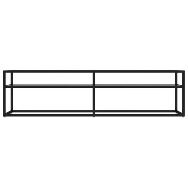 vidaXL Szafka pod TV, przezroczysta, 160x40x40,5 cm, hartowane szkło