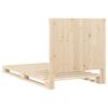 vidaXL Rama ł&oacute;żka z wezgłowiem, 100x200 cm, lite drewno sosnowe