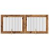 vidaXL Bramka dla ps&oacute;w z podp&oacute;rkami 2 pcs Stare drewno 100 x 80 cm