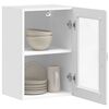 vidaXL Szafka ścienna kuchenna ze szklanymi drzwiami, Porto, biała