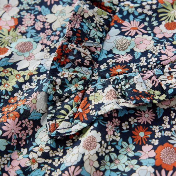 Bluzka dziecięca z długimi rękawami, ciemnoniebieska, 116