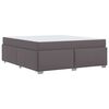 vidaXL Ramka ł&oacute;żka z materacem Szary 180 x 200 cm tkanina