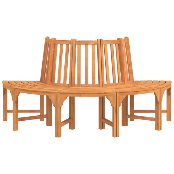 vidaXL P&oacute;łokrągła ławka pod drzewo, &Oslash;208 cm, lite drewno eukaliptusowe