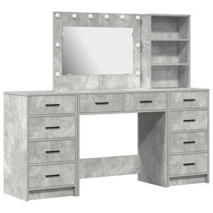 vidaXL Toaletka 3 szt. Betonowy szary 78,5 x 41 x 135 cm