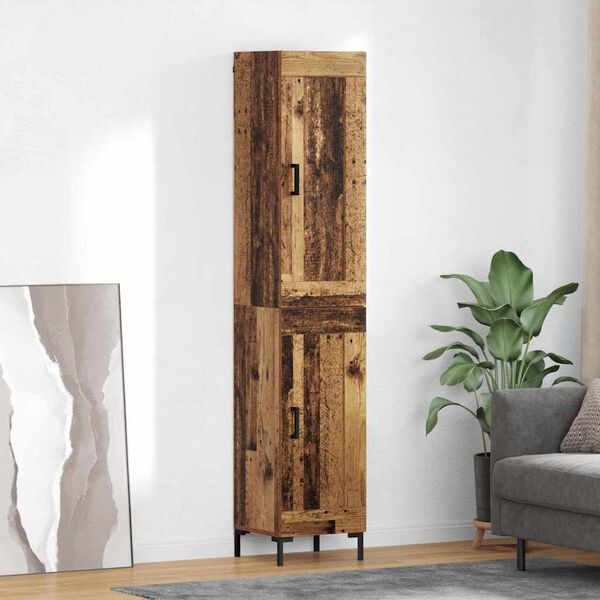 vidaXL Highboard Stare drewno 34,5 x 34 x 180 cm