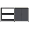 vidaXL Zestaw do przechowywania w kuchni z p&oacute;łką 2 pcs Antracyt