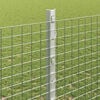 vidaXL Ogrodzenie z słupkiem Srebrny 1,2 x 10 m Stal