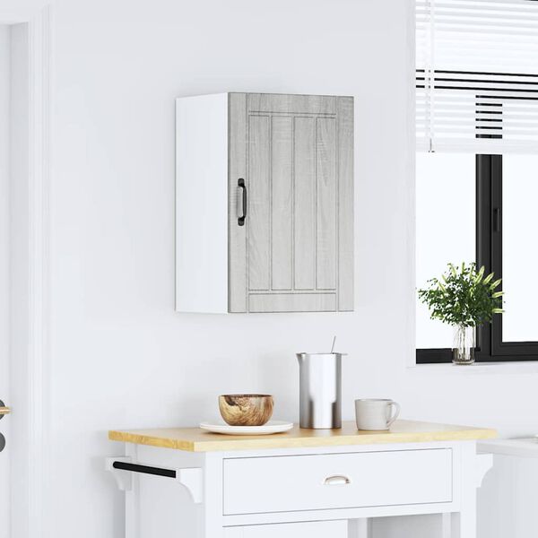 vidaXL Szafka ścienna kuchenna "Lucca" Szara Sonoma Drewno klejone