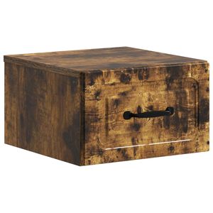 vidaXL Wisząca Szafka Nocna z szufladą Dąb wędzony 34,5 x 33 x 20 cm