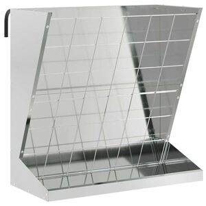 vidaXL Skrzynka na siano Srebrny 71 x 33 x 70 cm Stal Galwanizowana