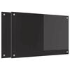 vidaXL Panel kuchenny 2 szt. Czarny 80 x 50 cm szkło hartowane