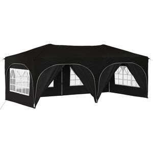 vidaXL Namiot imprezowy rozkładany 575 x 288 x 245 cm Czarny