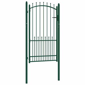 vidaXL | Brama ogrodzeniowa | Zielony 100 x 175 cm Stal Malowana Proszkowo