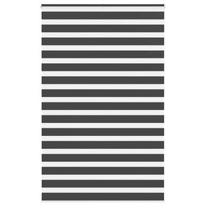 vidaXL Roleta zebra, czarna, szerokość tkaniny 45,9 cm, poliester