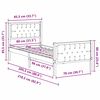 vidaXL Ramka ł&oacute;żka Z zagł&oacute;wkiem Czarny 80 x 200 cm Lite drewno sosnowe