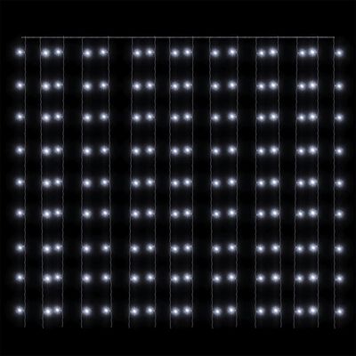 vidaXL Kurtyna lampek, 3x3m, 300 zimnych białych LED, 8 funkcji