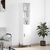 vidaXL Wysoka szafka, biała z wysokim połyskiem, 34,5x34x180 cm