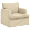 vidaXL Sofa 2 pcs Kremowy 144 x 80 x 85 cm tkanina
