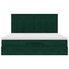 vidaXL Rama ł&oacute;żka otomana z materacami, zielona, 180x200 cm, aksamit