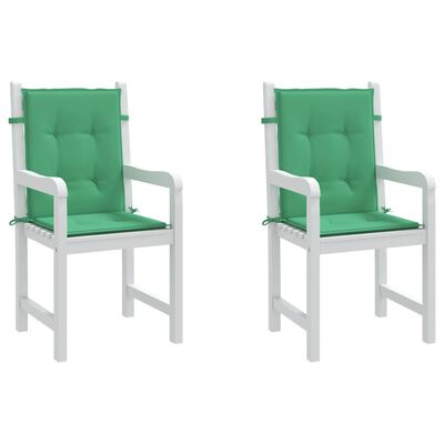 vidaXL Poduszki na krzesła ogrodowe, 2 szt., zielone, 100x50x3 cm