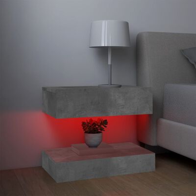vidaXL Szafki TV z oświetleniem LED, 2 szt., szarość betonu, 60x35 cm