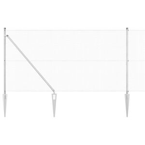 vidaXL Ogrodzenie z drutu spawanego z kolcami 50 x 1,4 m srebrny