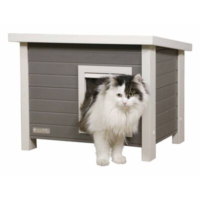 Kerbl ECO Domek dla kota Eli, 57 x 45 x 43 cm, szaro-biały