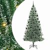 vidaXL Sztuczna choinka z śnieżnym pokryciem z lampkami LED 210 cm