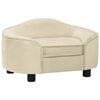 vidaXL Sofa dla psa, kremowa, 67x47x36 cm, pluszowa