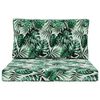 vidaXL Poduszka do sofy na zewnątrz 2 pcs Wz&oacute;r liścia Poliester