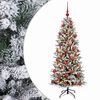vidaXL Sztuczna choinka z bombką 150 cm 150 LED Ciepła biel PVC i PE