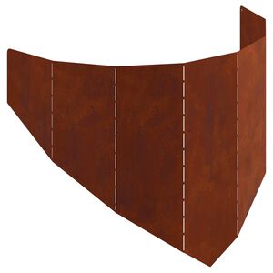 vidaXL Krawężnik do trawnika 100 x 45 cm Stal Rdzawy