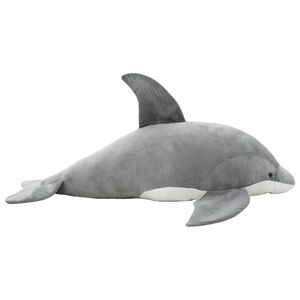 vidaXL Pluszowy delfin przytulanka, szary