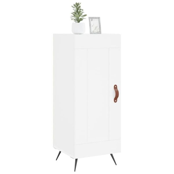 vidaXL Szafka, biała, 34,5x34x90 cm, materiał drewnopochodny